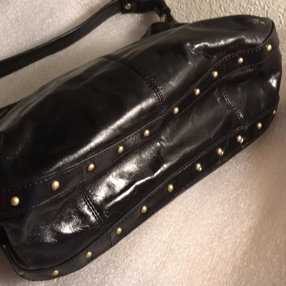 Kenneth Cole Leather Shoulder Bag Black - Picture 6 of 8